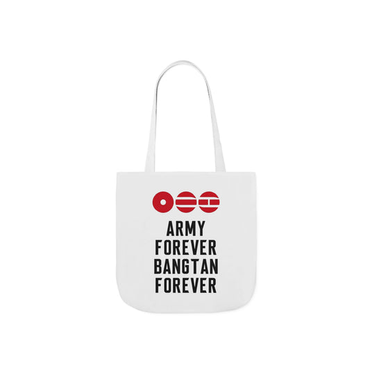 K-pop inspired Canvas Tote Bag, 5-Color Straps