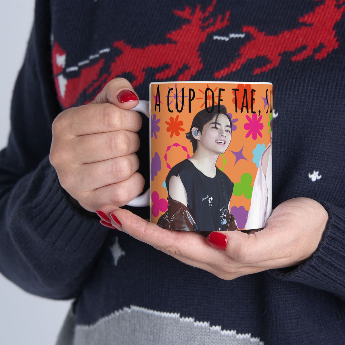 K-pop Inspired - PtD, A cup of Tae, Suga, and a Kooky Mug 11oz | Colorful Pop Art Ceramic