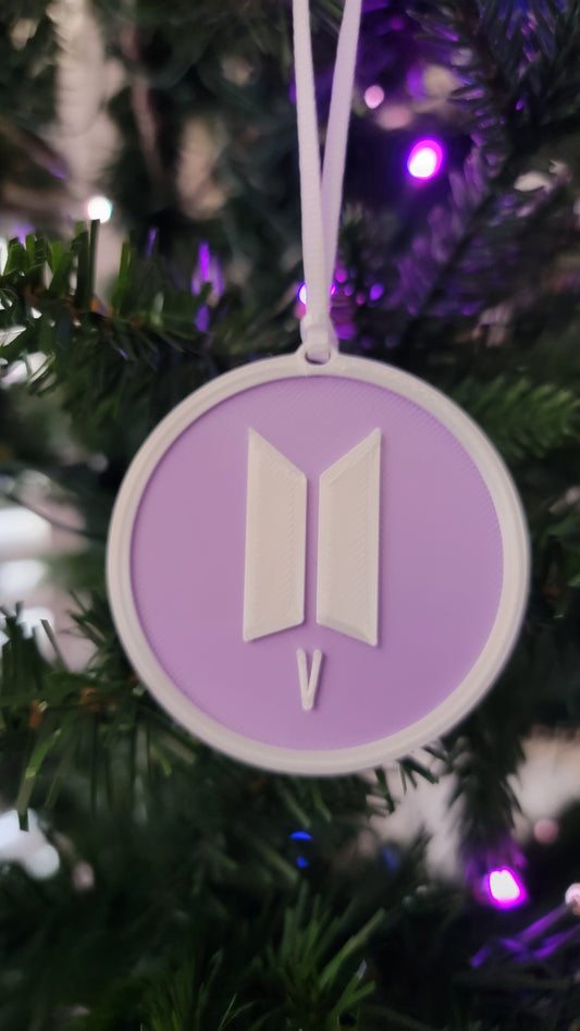 K-pop Bangtan Inspired Personalized Medallion Christmas Ornaments