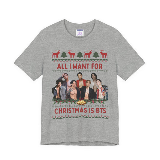 All I Want For Christmas (non-Santa hats version) Unisex Jersey Short Sleeve Tee