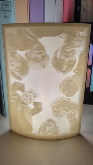 K-pop - Bangtan Group Photos Lithophanes Picture lights