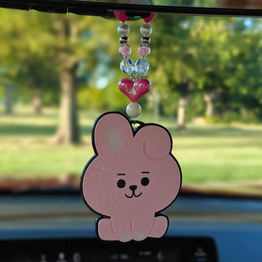 K-pop BT21 Inspired Rearview Mirror Charms Car Decoration (Heat resistant backing)
