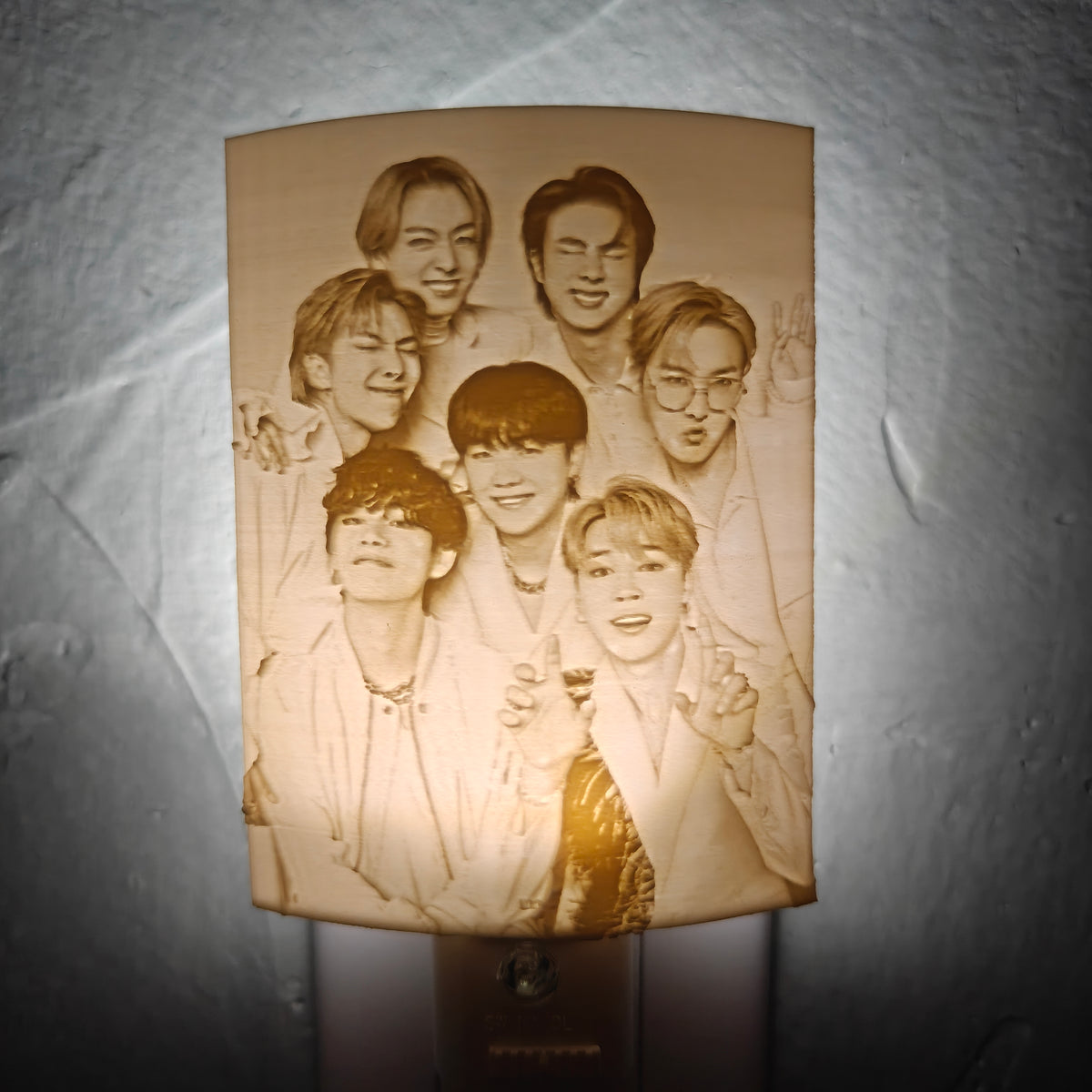 K-pop 3D Print Nightlight: Bangtan Group Photo