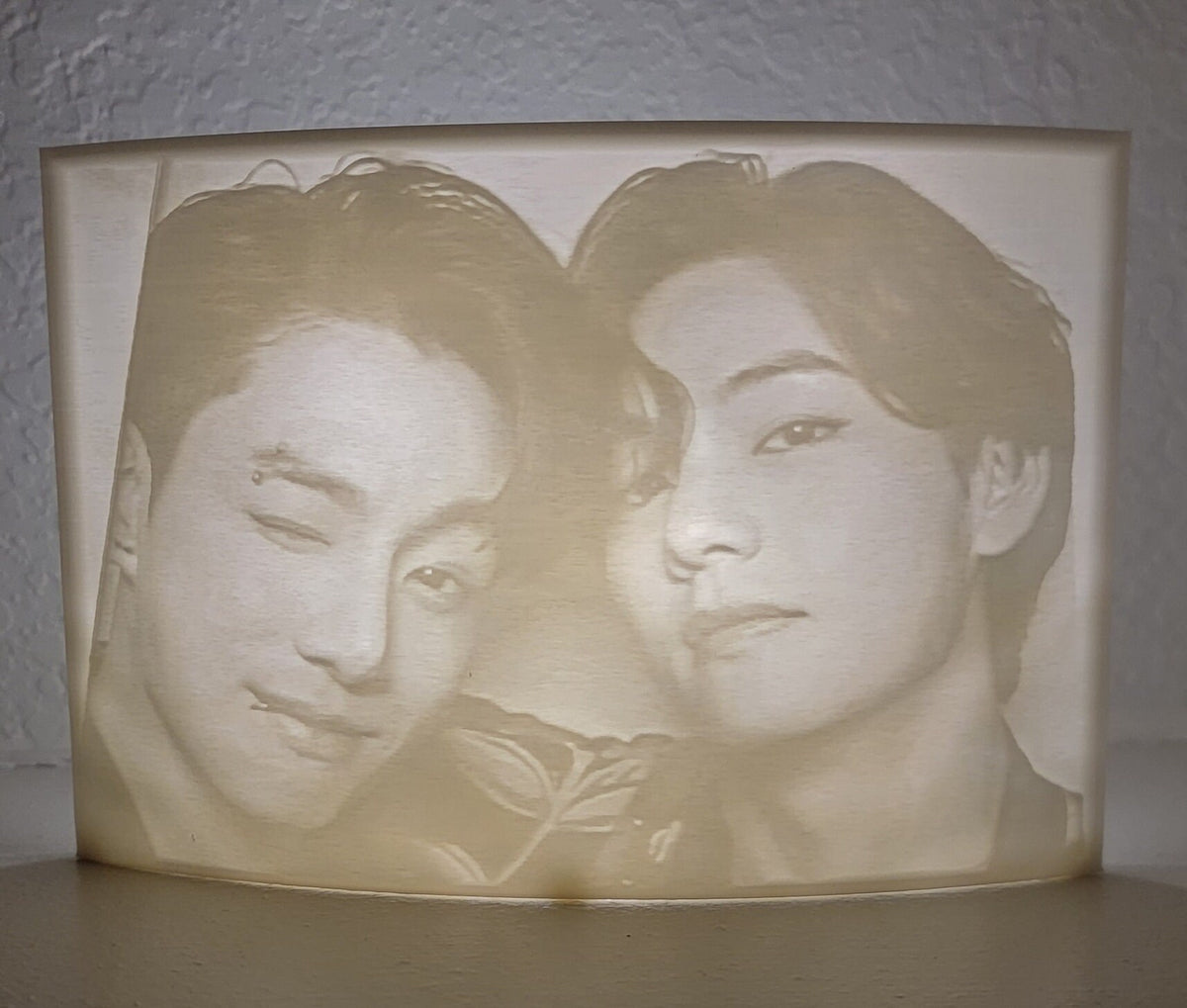 K-Pop - Jungkook and V - 3d print Lithophane (picture Light)