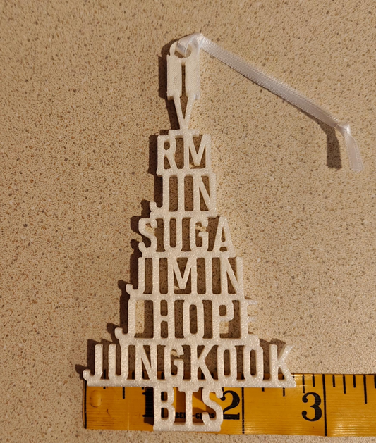 K-pop Inspired Members Names Christmas Tree Ornament
