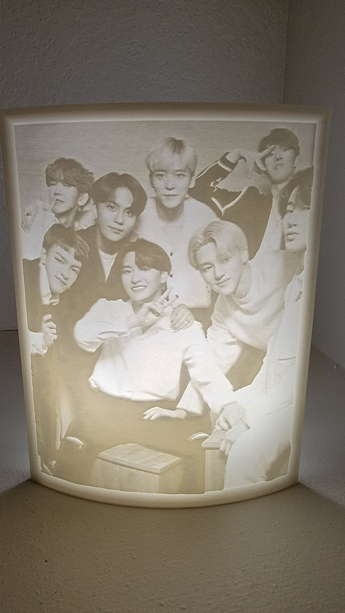 K-Pop - Ateez - group photo 3d print Lithophane