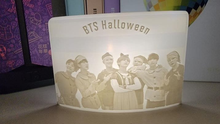 K-pop - Bangtan Group Photos Lithophanes Picture lights