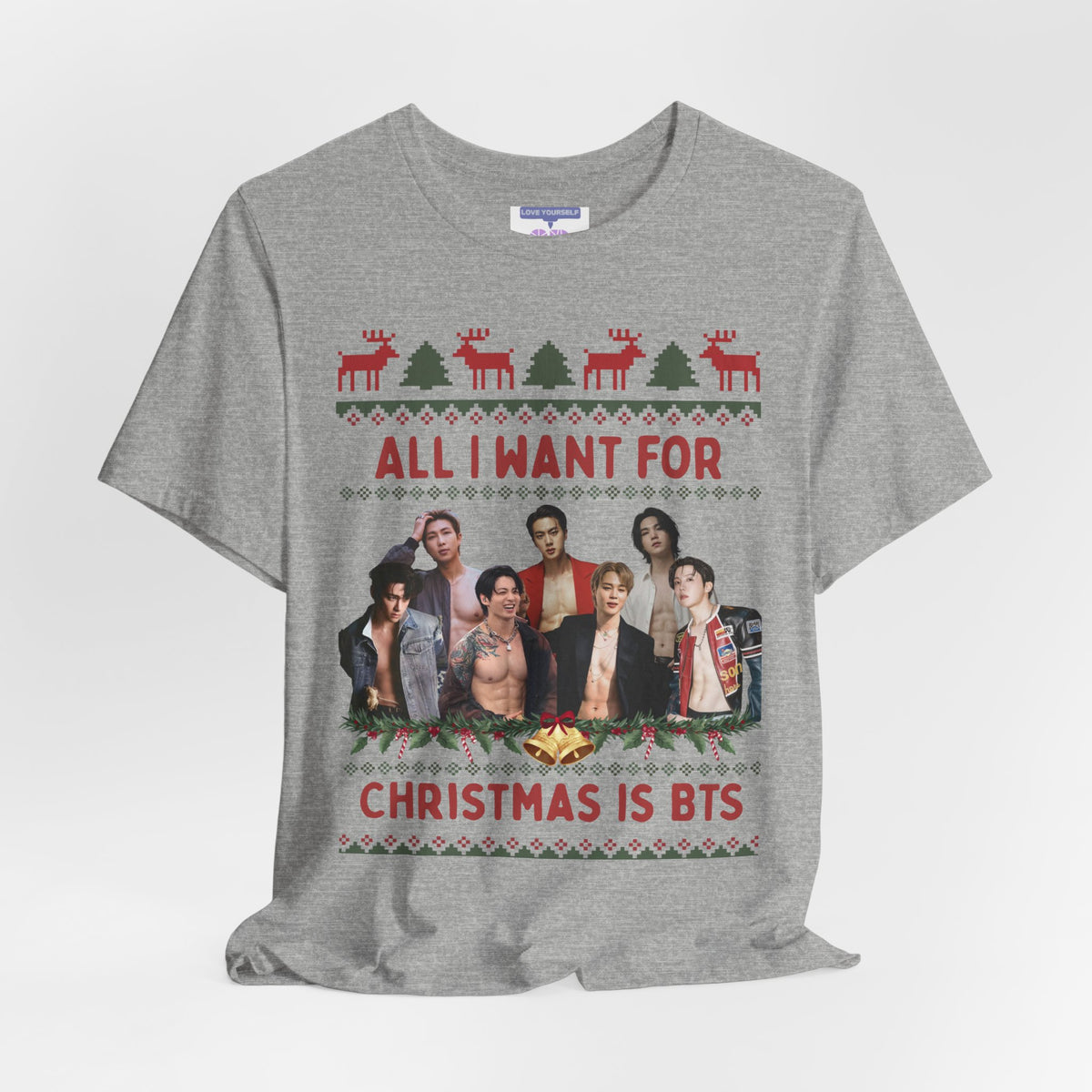 All I Want For Christmas (non-Santa hats version) Unisex Jersey Short Sleeve Tee