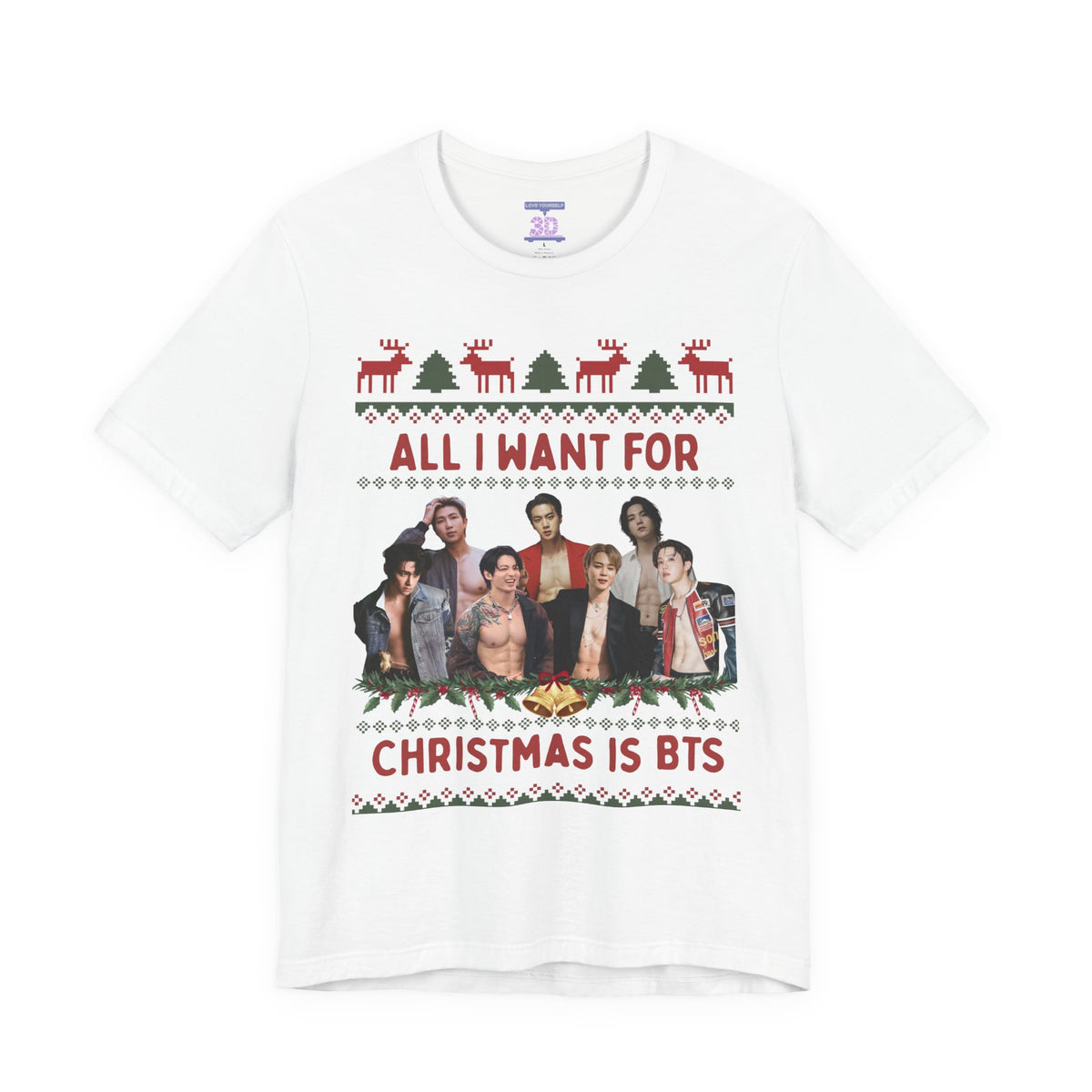 All I Want For Christmas (non-Santa hats version) Unisex Jersey Short Sleeve Tee