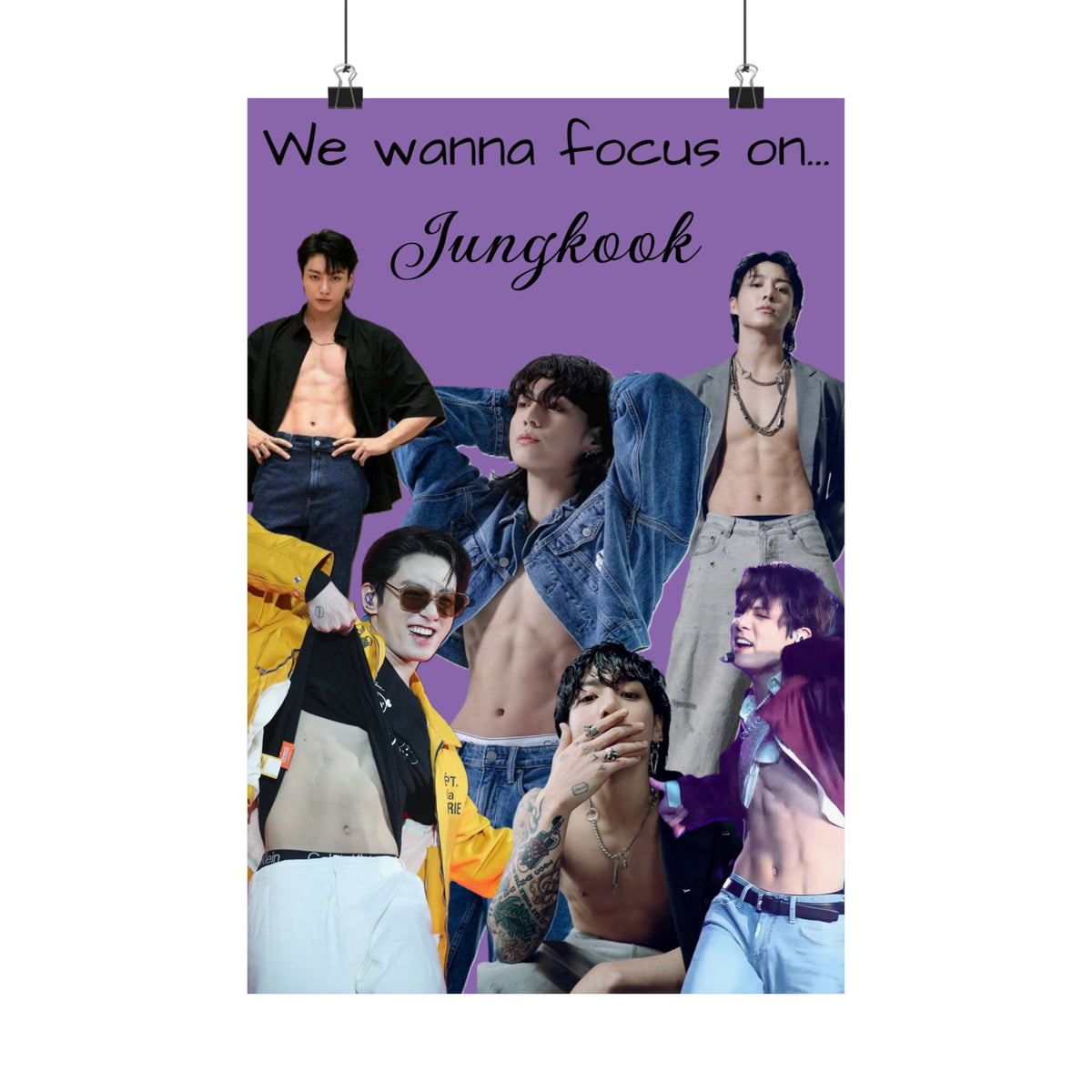 We wanna Focus on.. JK! Inspired Matte Vertical Posters