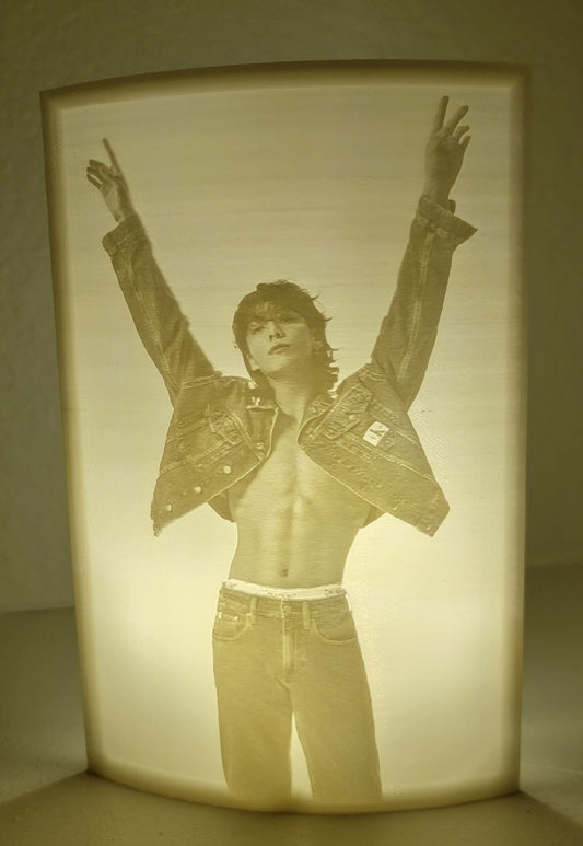 K-pop - Jungkook - 3d print Lithophane (picture Light)