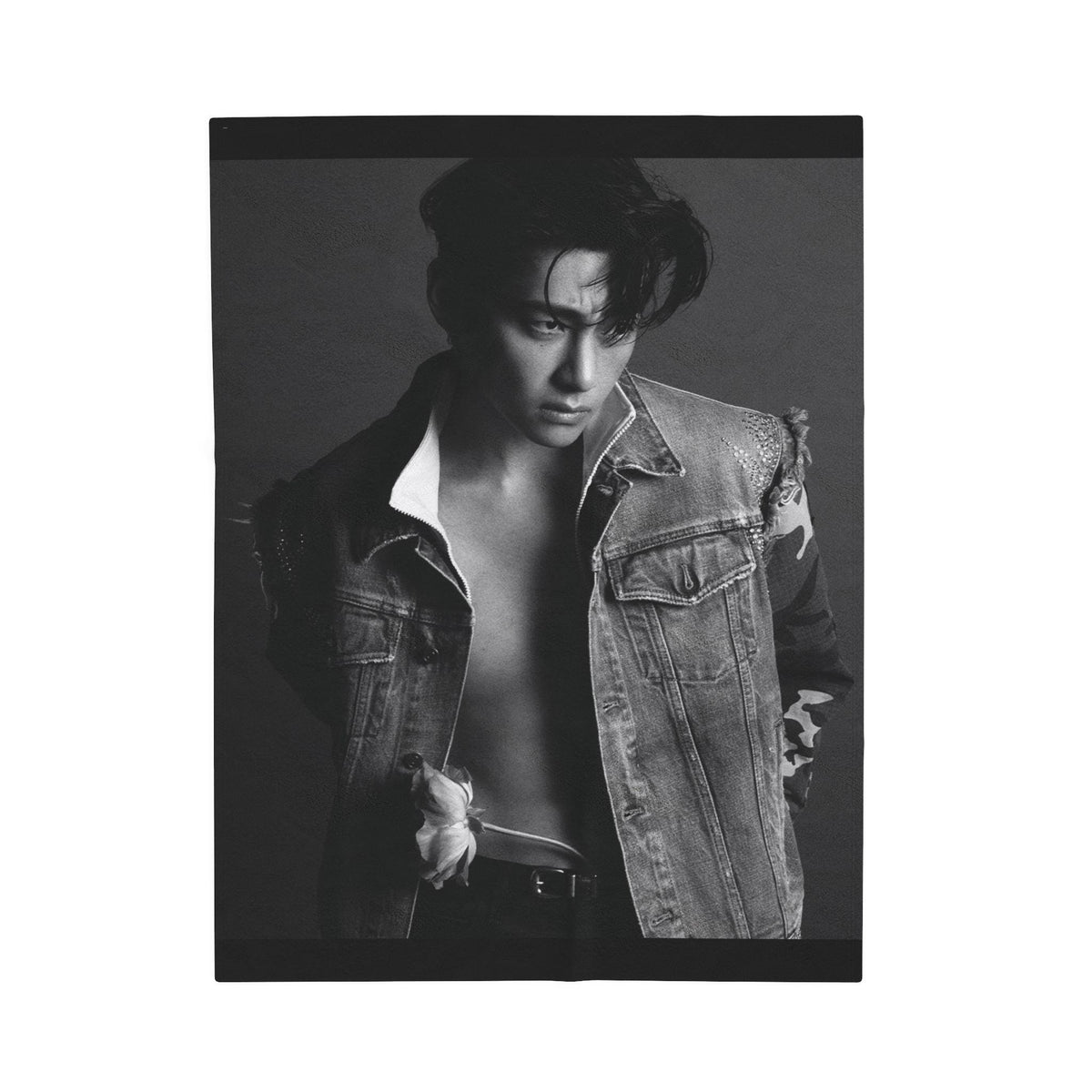 Velveteen Plush Blanket - V Kim Taehyung cozy warm snuggling movie nights winter season birthdays holidays special