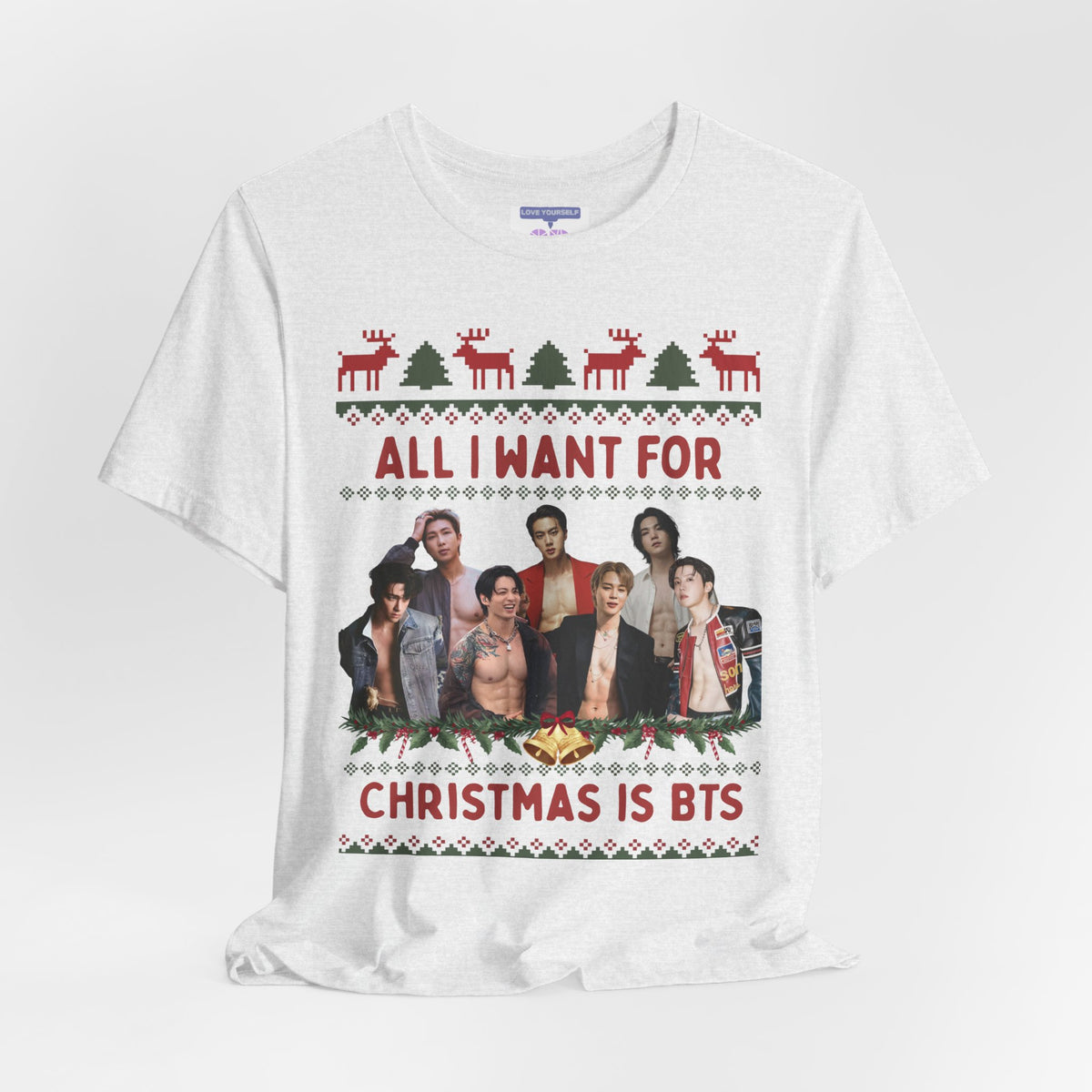 All I Want For Christmas (non-Santa hats version) Unisex Jersey Short Sleeve Tee