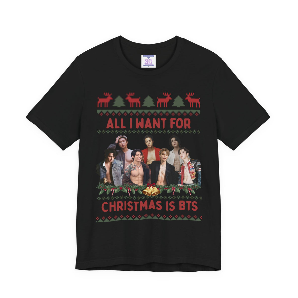 All I Want For Christmas (non-Santa hats version) Unisex Jersey Short Sleeve Tee