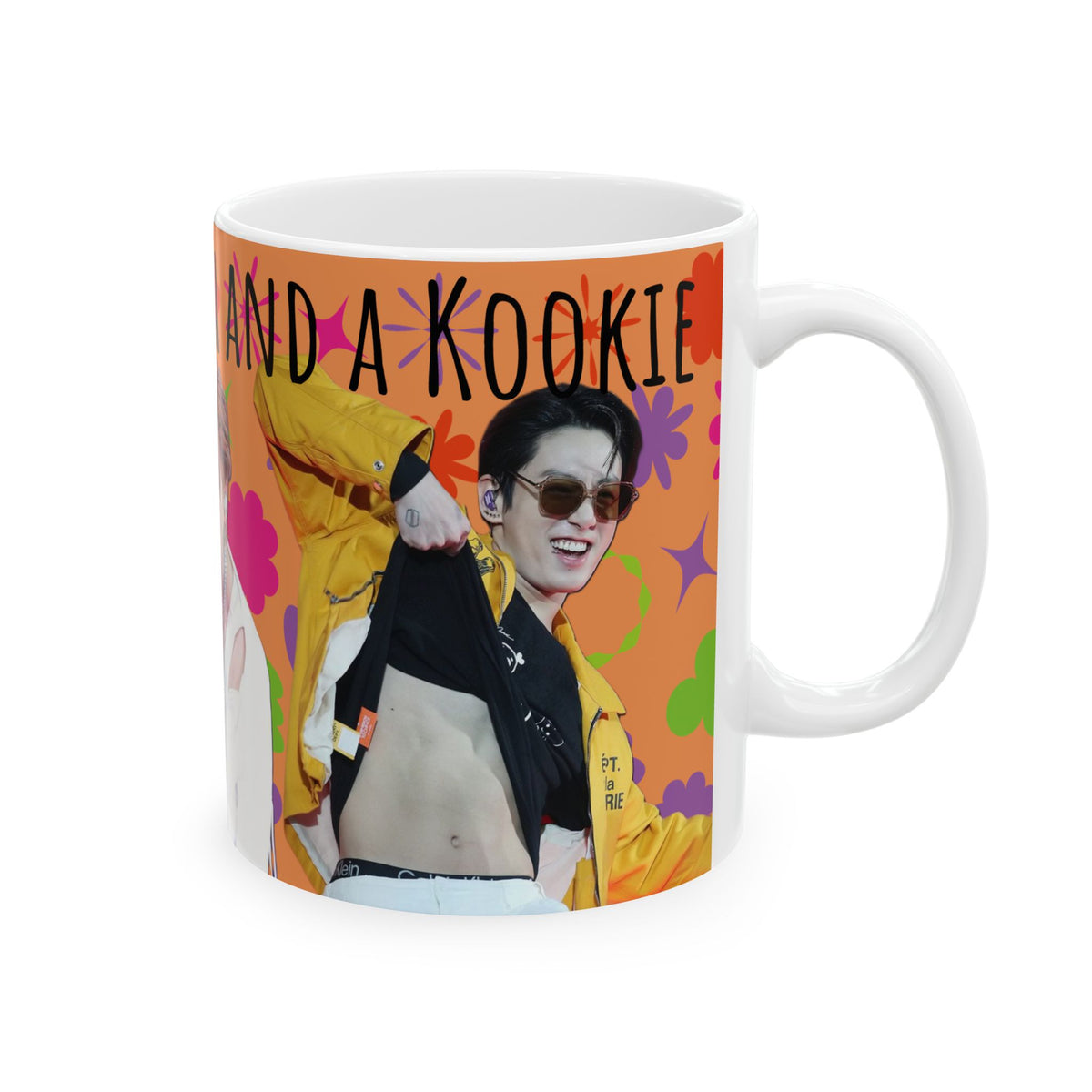 K-pop Inspired - PtD, A cup of Tae, Suga, and a Kooky Mug 11oz | Colorful Pop Art Ceramic