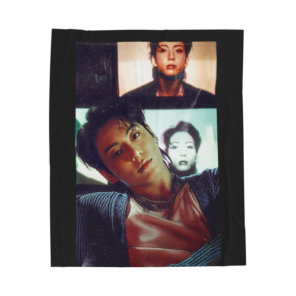 Velveteen Plush Blanket, Jungkook inspired I Am Still, Throw Blanket, K-pop Fan Bedding