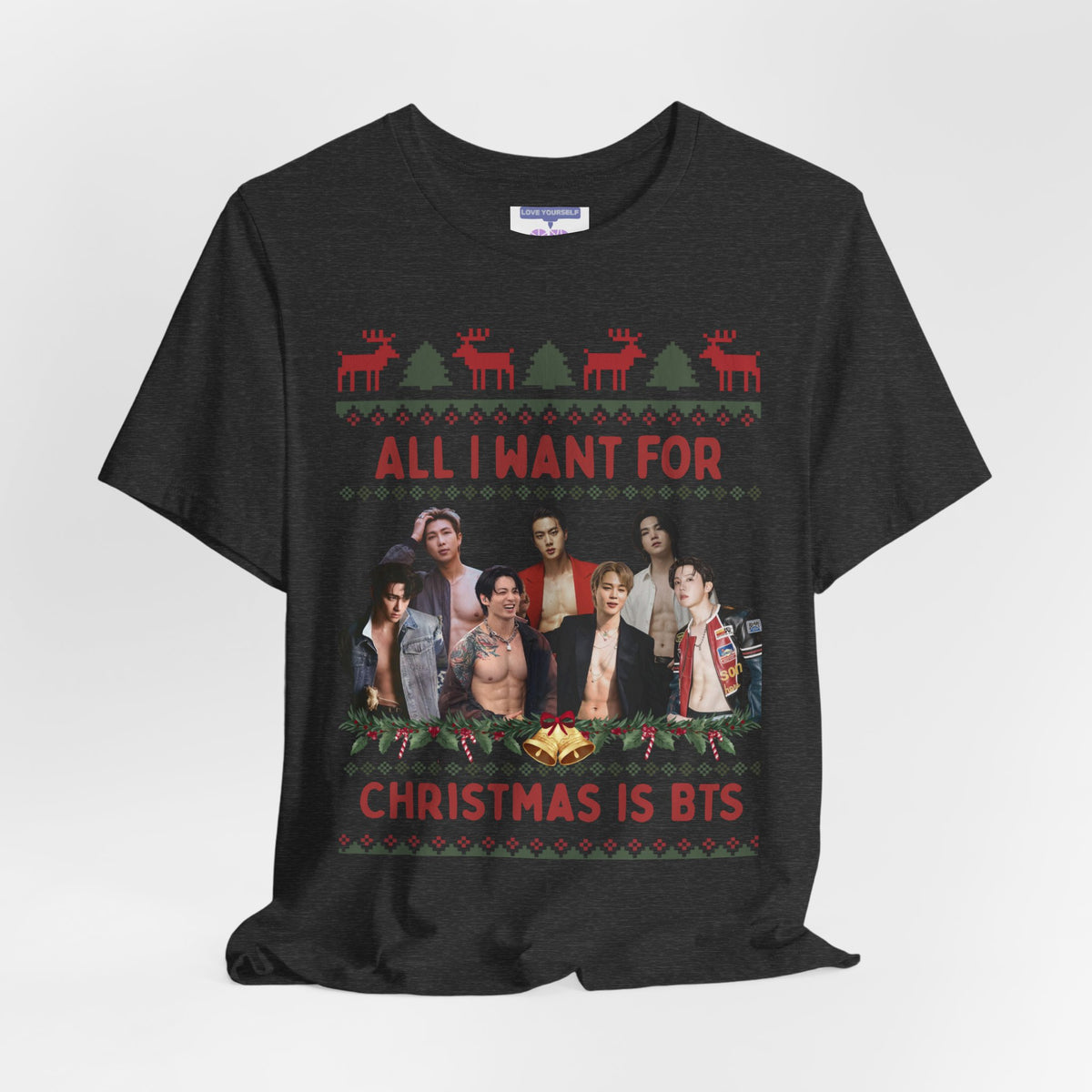 All I Want For Christmas (non-Santa hats version) Unisex Jersey Short Sleeve Tee