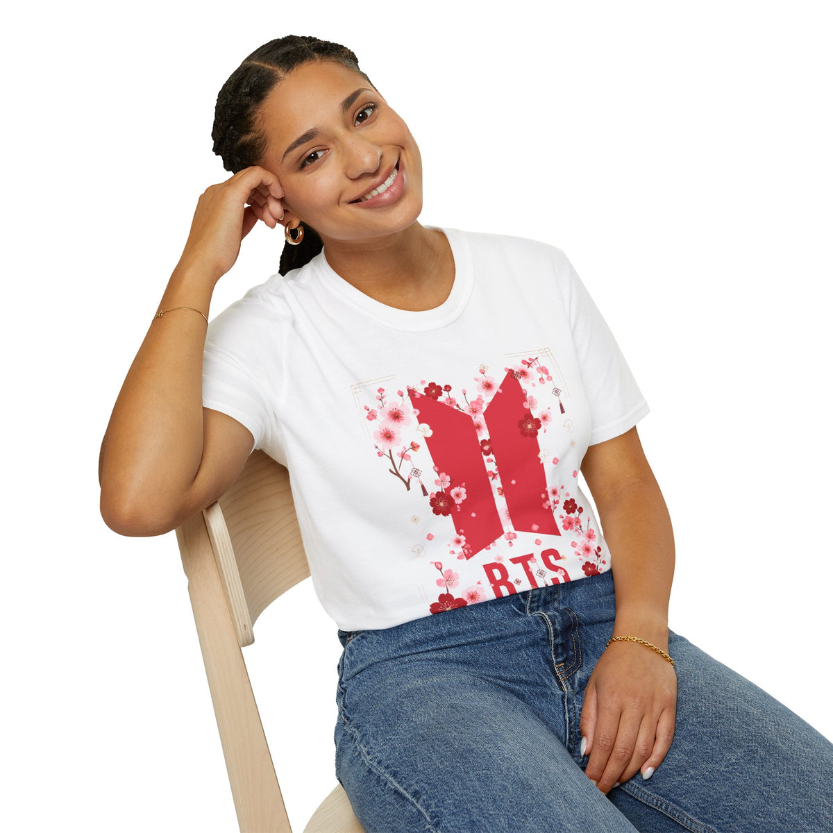 K-pop inspired Cherry Blossoms Unisex Softstyle T-Shirt