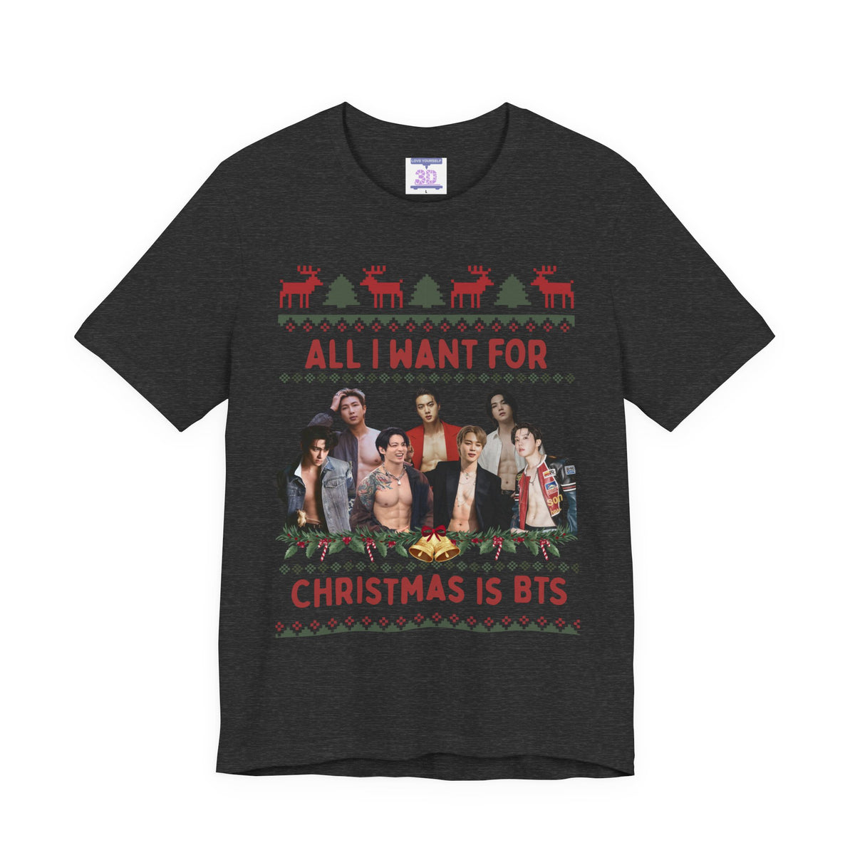 All I Want For Christmas (non-Santa hats version) Unisex Jersey Short Sleeve Tee