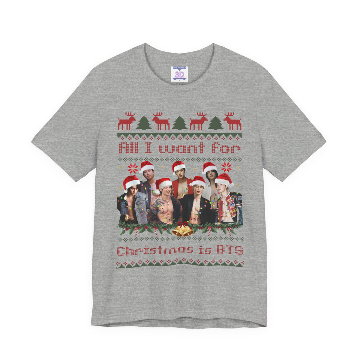 All I Want For Christmas (Santa Hats Version) Unisex Jersey Short Sleeve Tee