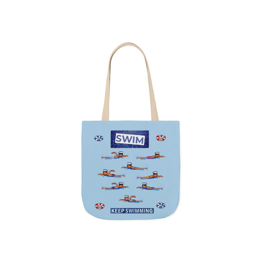K-pop inspired "Swim" Canvas Tote Bag, 5-Color Straps