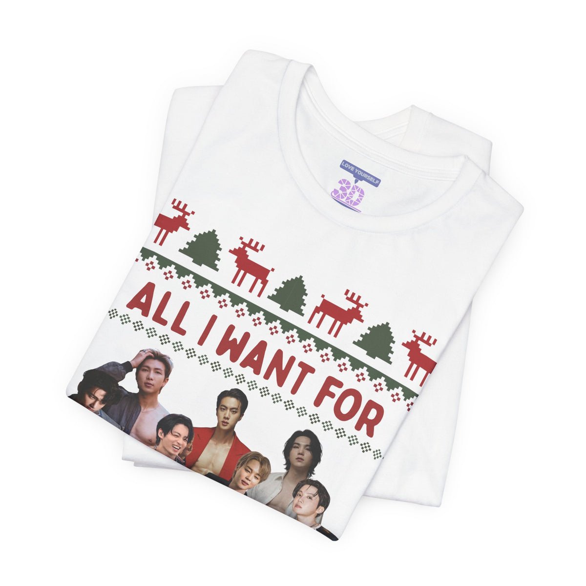 All I Want For Christmas (non-Santa hats version) Unisex Jersey Short Sleeve Tee