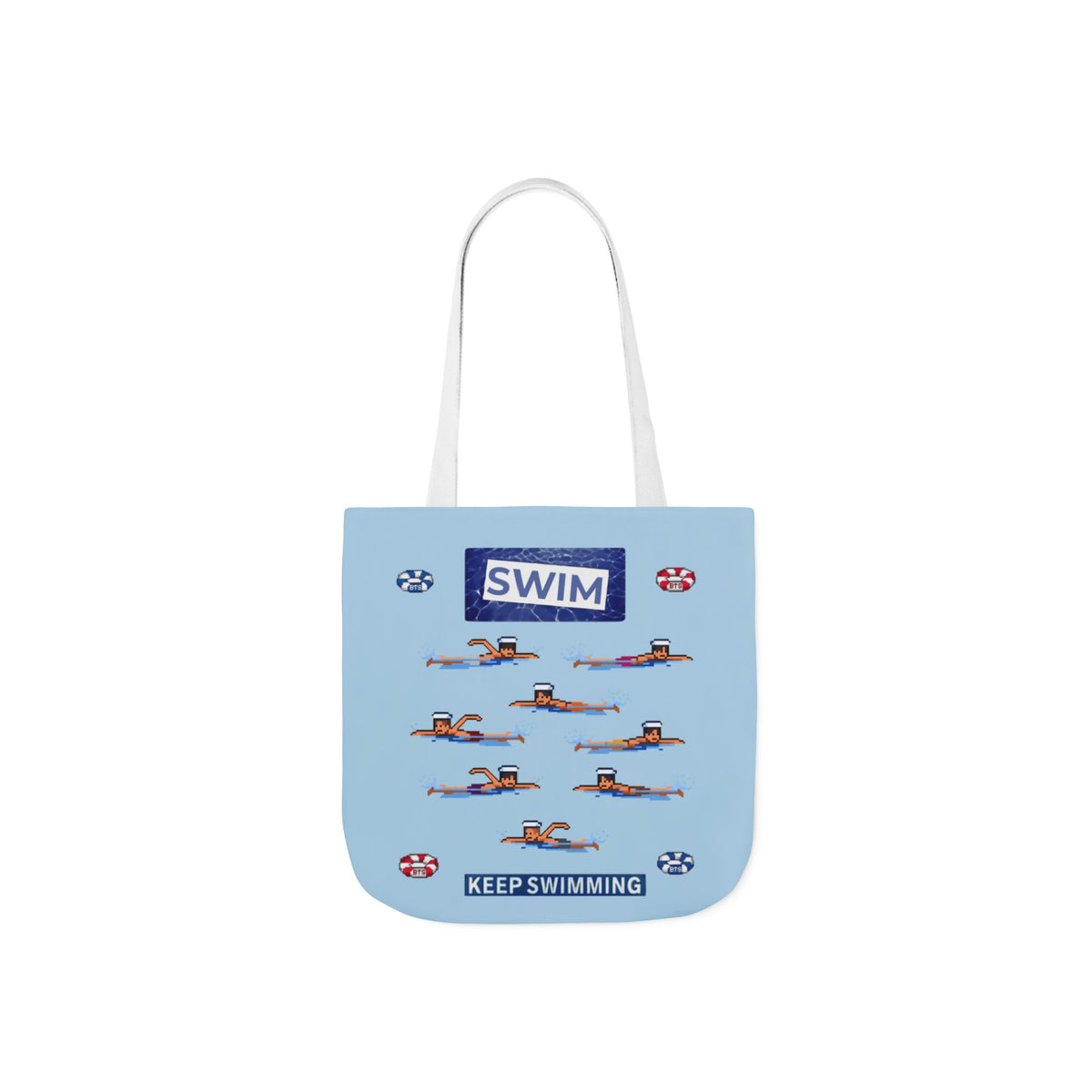 K-pop inspired "Swim" Canvas Tote Bag, 5-Color Straps