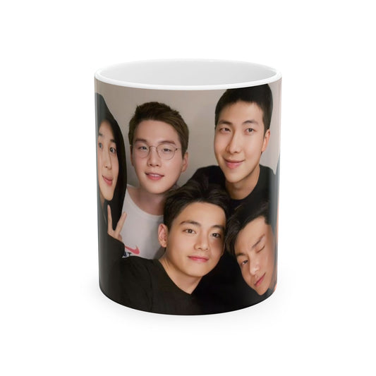 Bangtan Inspired Comeback Group Photo Mug Ceramic Mug | Custom Photo Collage, 11oz 15oz