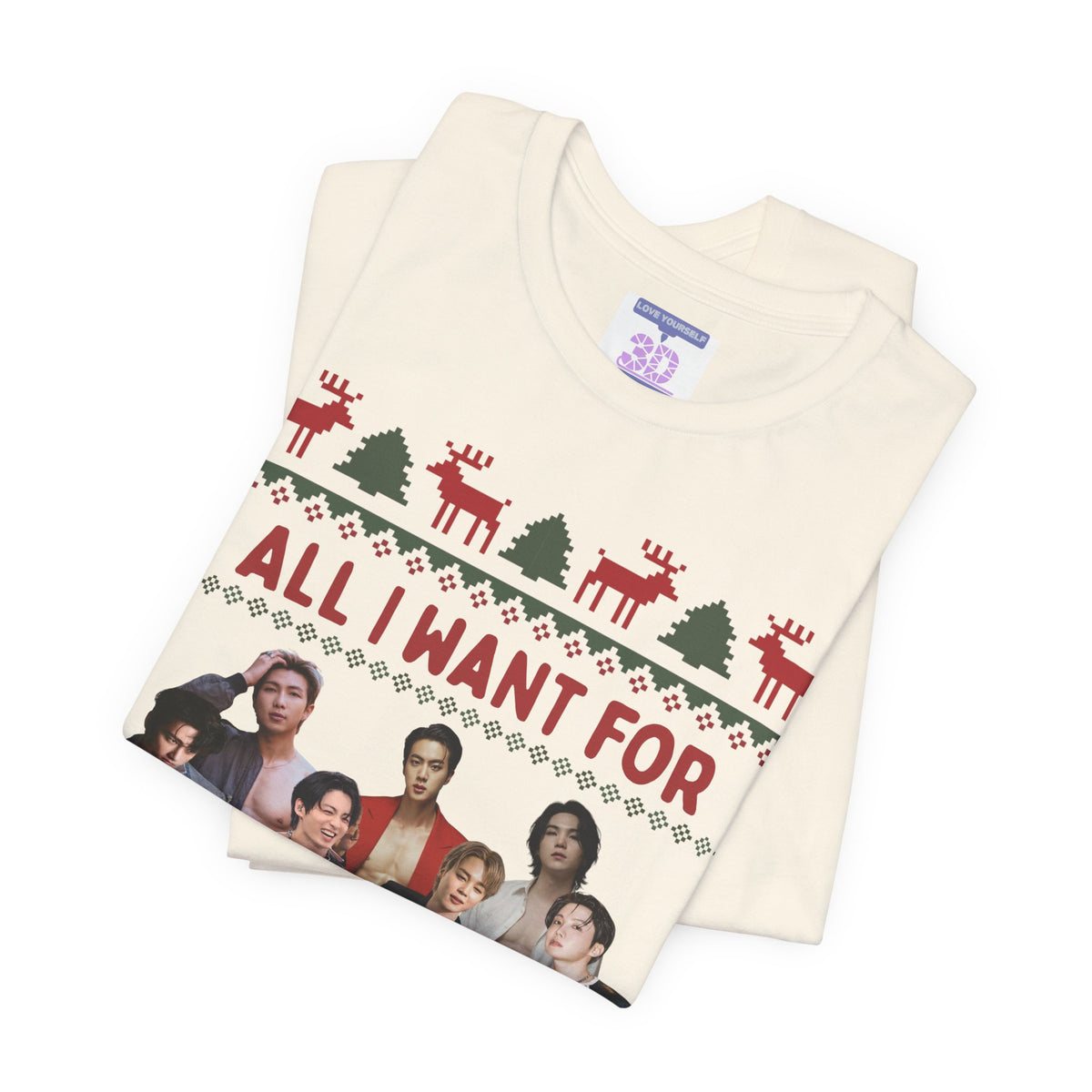 All I Want For Christmas (non-Santa hats version) Unisex Jersey Short Sleeve Tee
