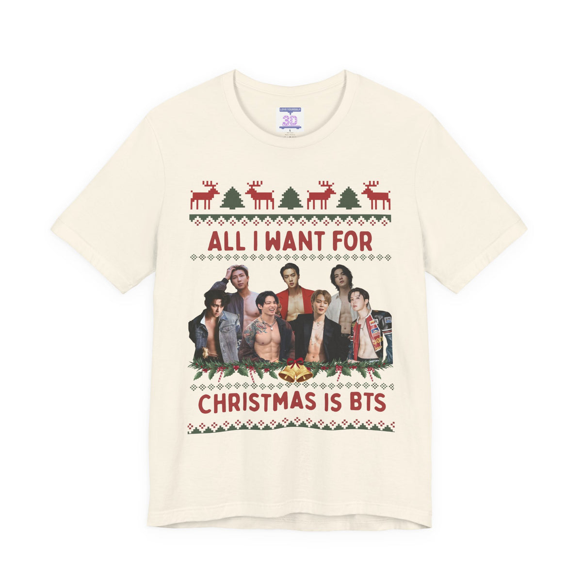 All I Want For Christmas (non-Santa hats version) Unisex Jersey Short Sleeve Tee