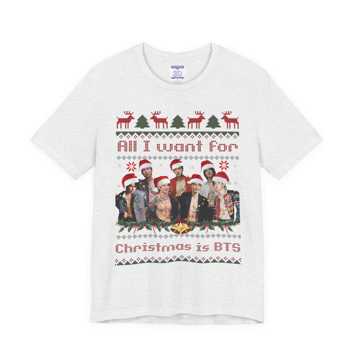 All I Want For Christmas (Santa Hats Version) Unisex Jersey Short Sleeve Tee