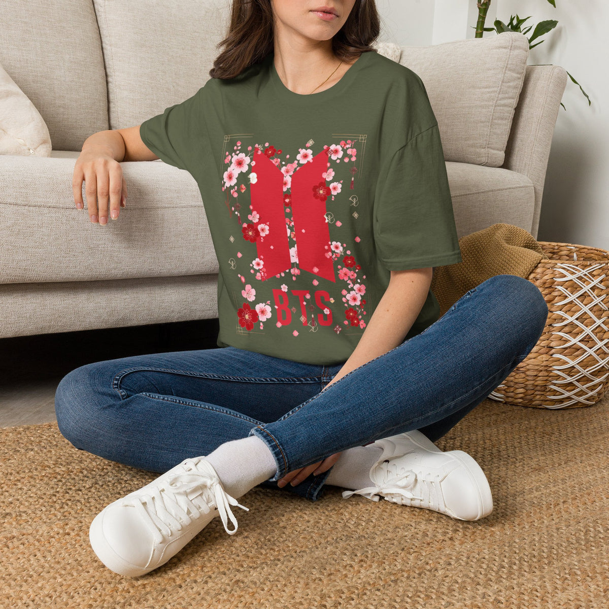 K-pop inspired Cherry Blossoms Unisex Softstyle T-Shirt