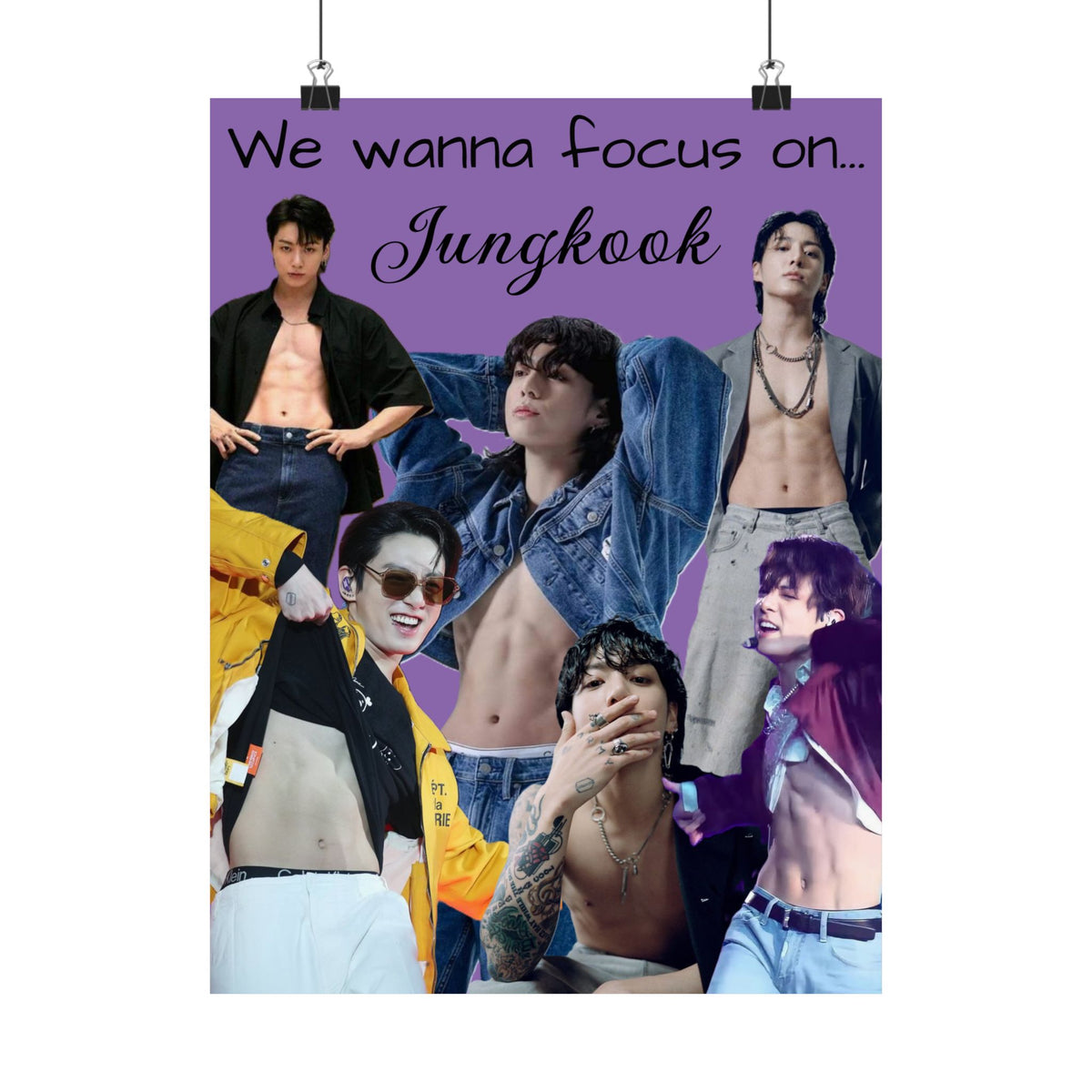 We wanna Focus on.. JK! Inspired Matte Vertical Posters