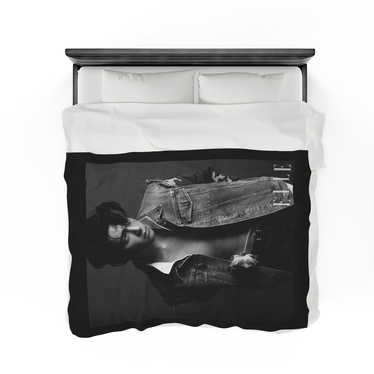 Velveteen Plush Blanket - V Kim Taehyung cozy warm snuggling movie nights winter season birthdays holidays special