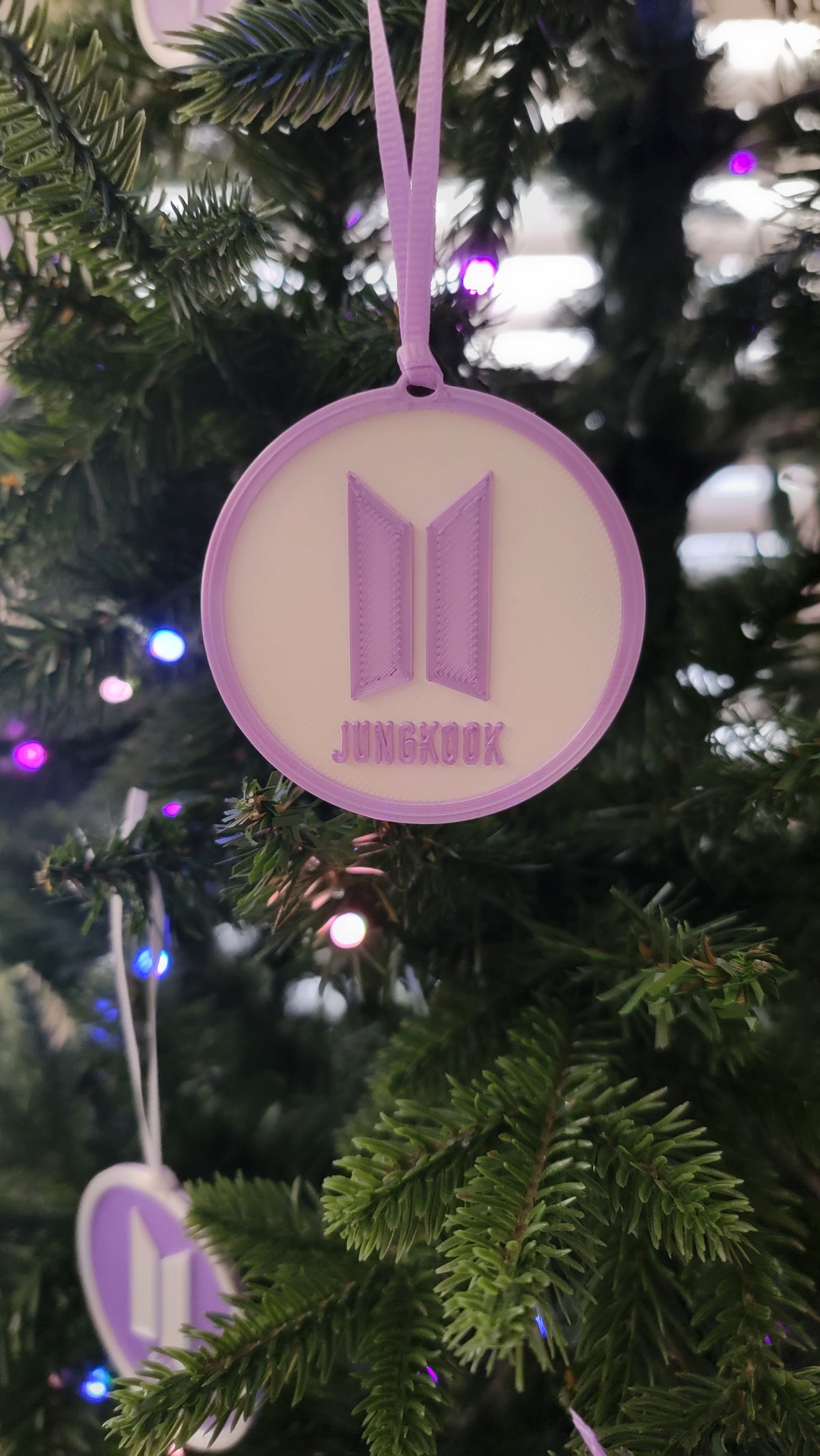 K-pop Bangtan Inspired Personalized Medallion Christmas Ornaments