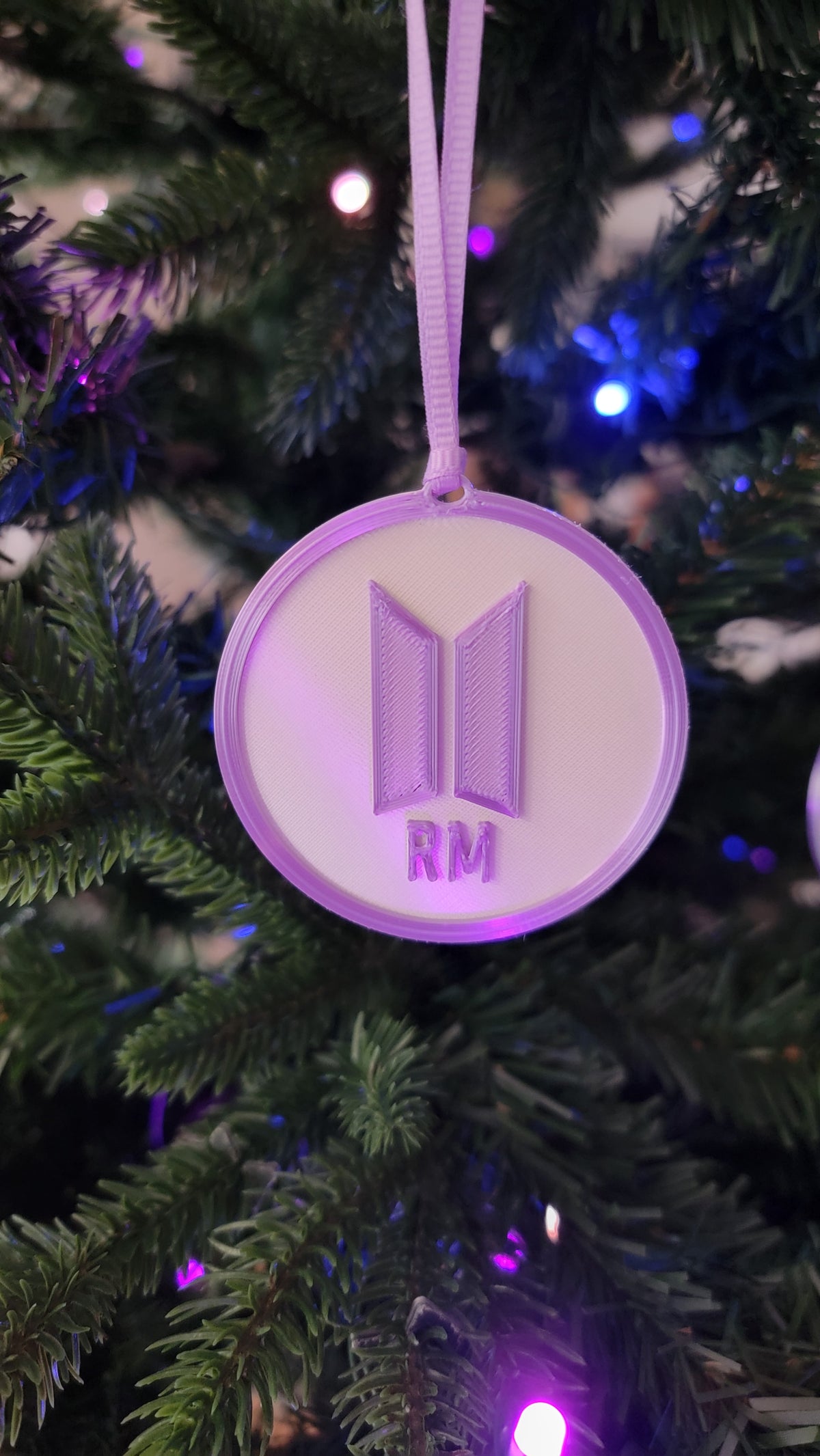 K-pop Bangtan Inspired Personalized Medallion Christmas Ornaments