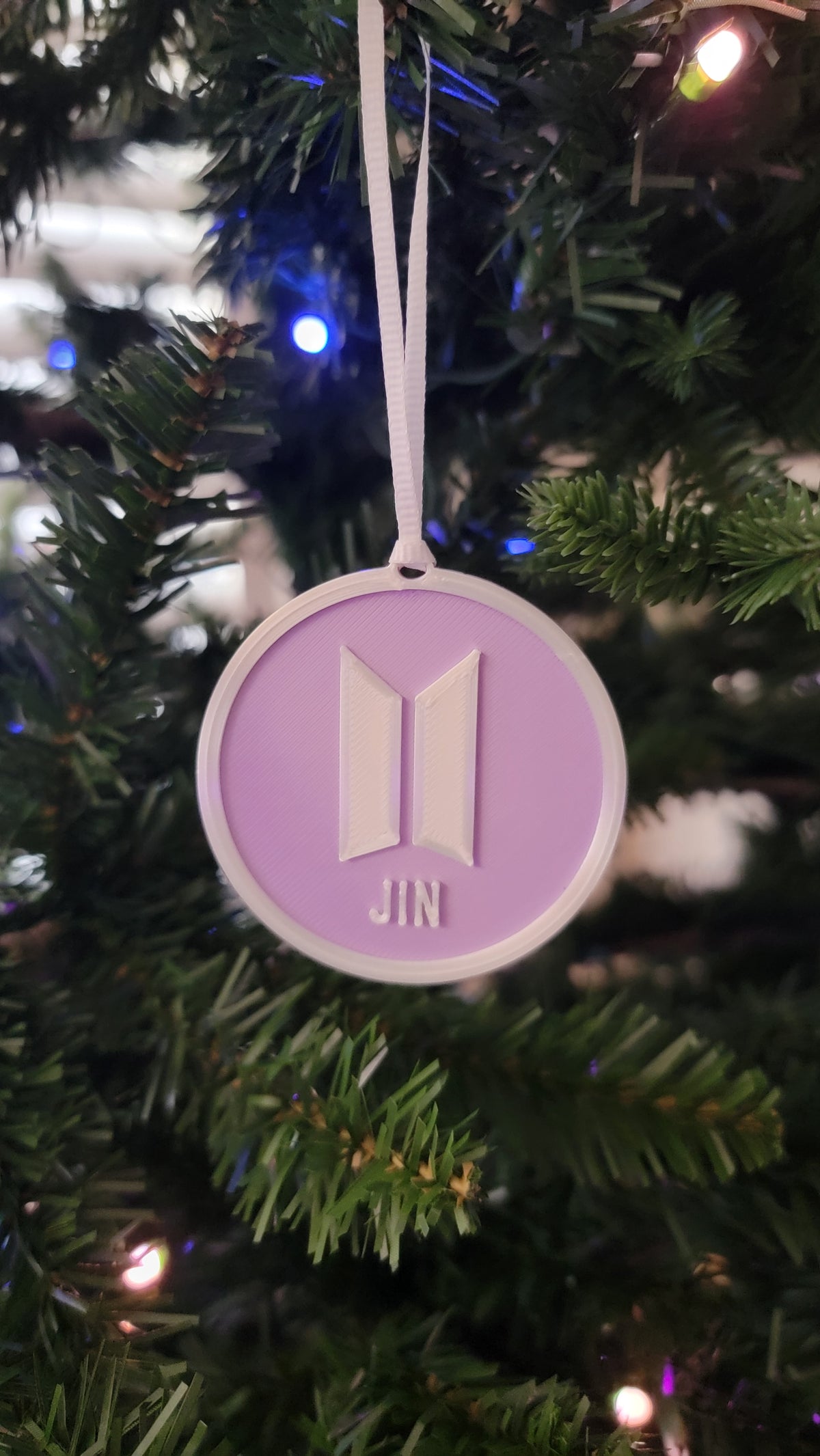K-pop Bangtan Inspired Personalized Medallion Christmas Ornaments