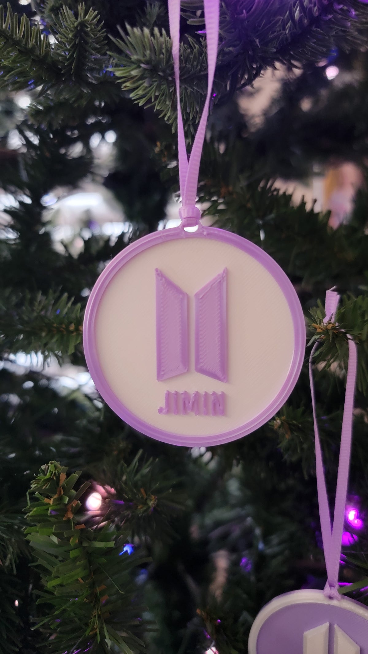 K-pop Bangtan Inspired Personalized Medallion Christmas Ornaments