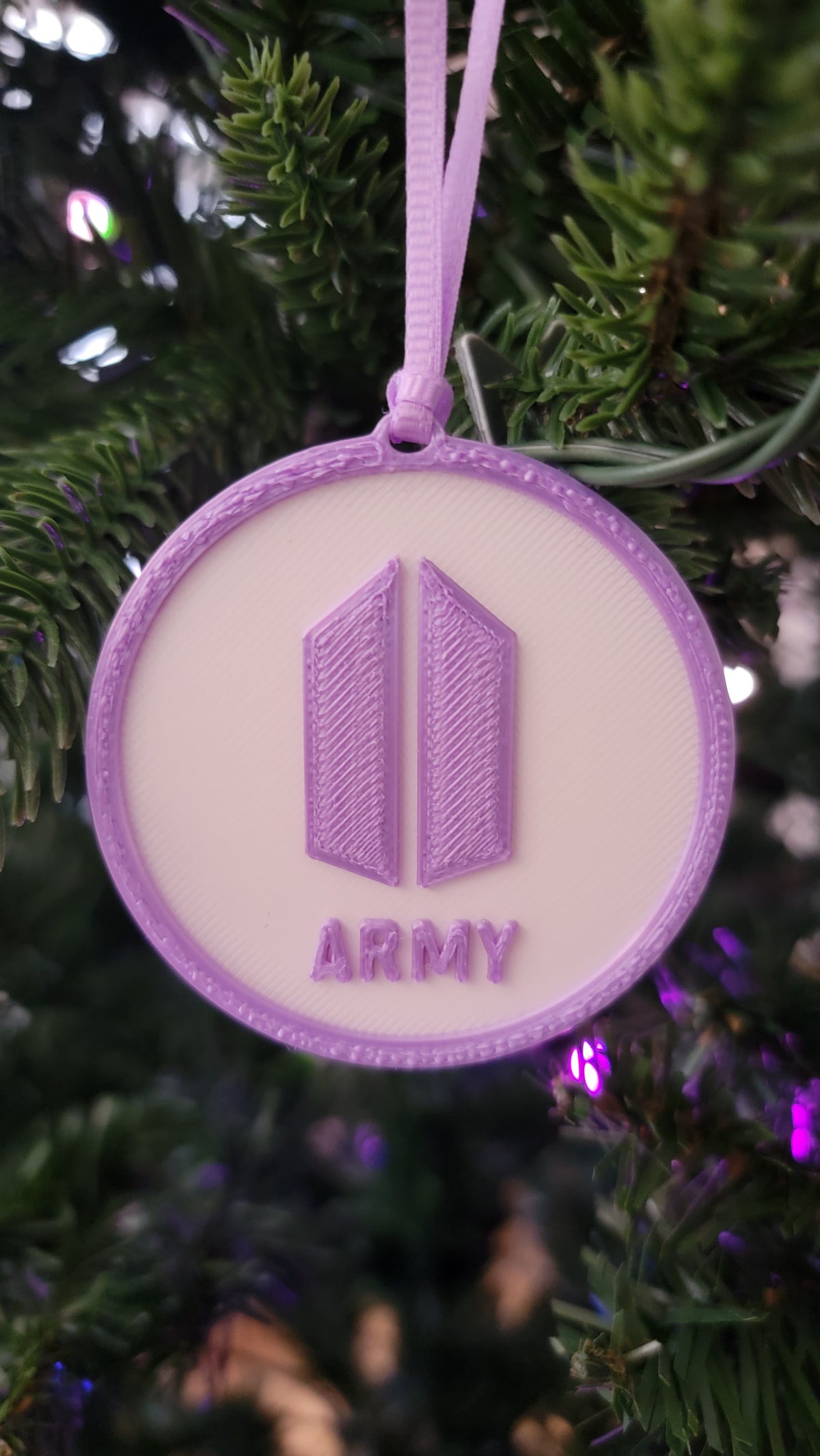 K-pop Bangtan Inspired Personalized Medallion Christmas Ornaments