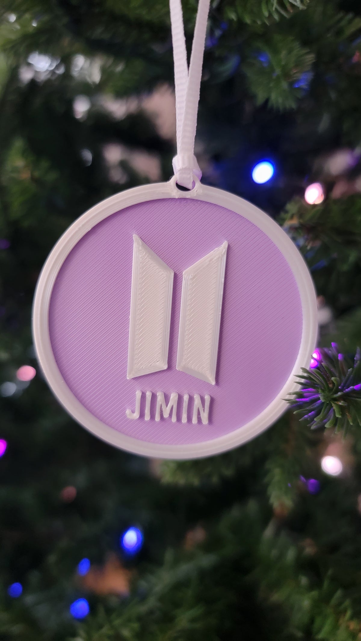 K-pop Bangtan Inspired Personalized Medallion Christmas Ornaments
