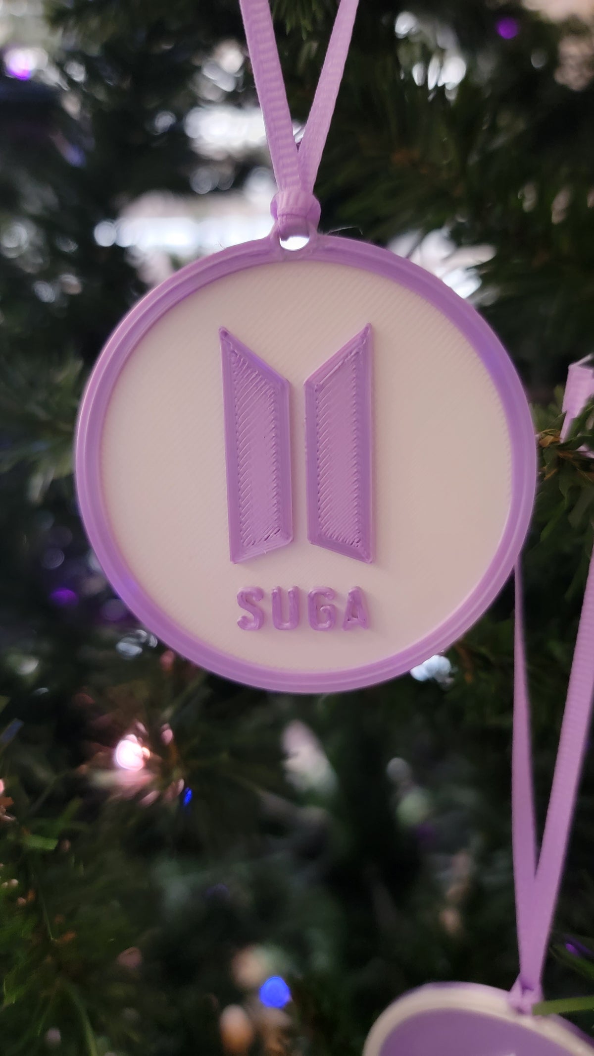 K-pop Bangtan Inspired Personalized Medallion Christmas Ornaments