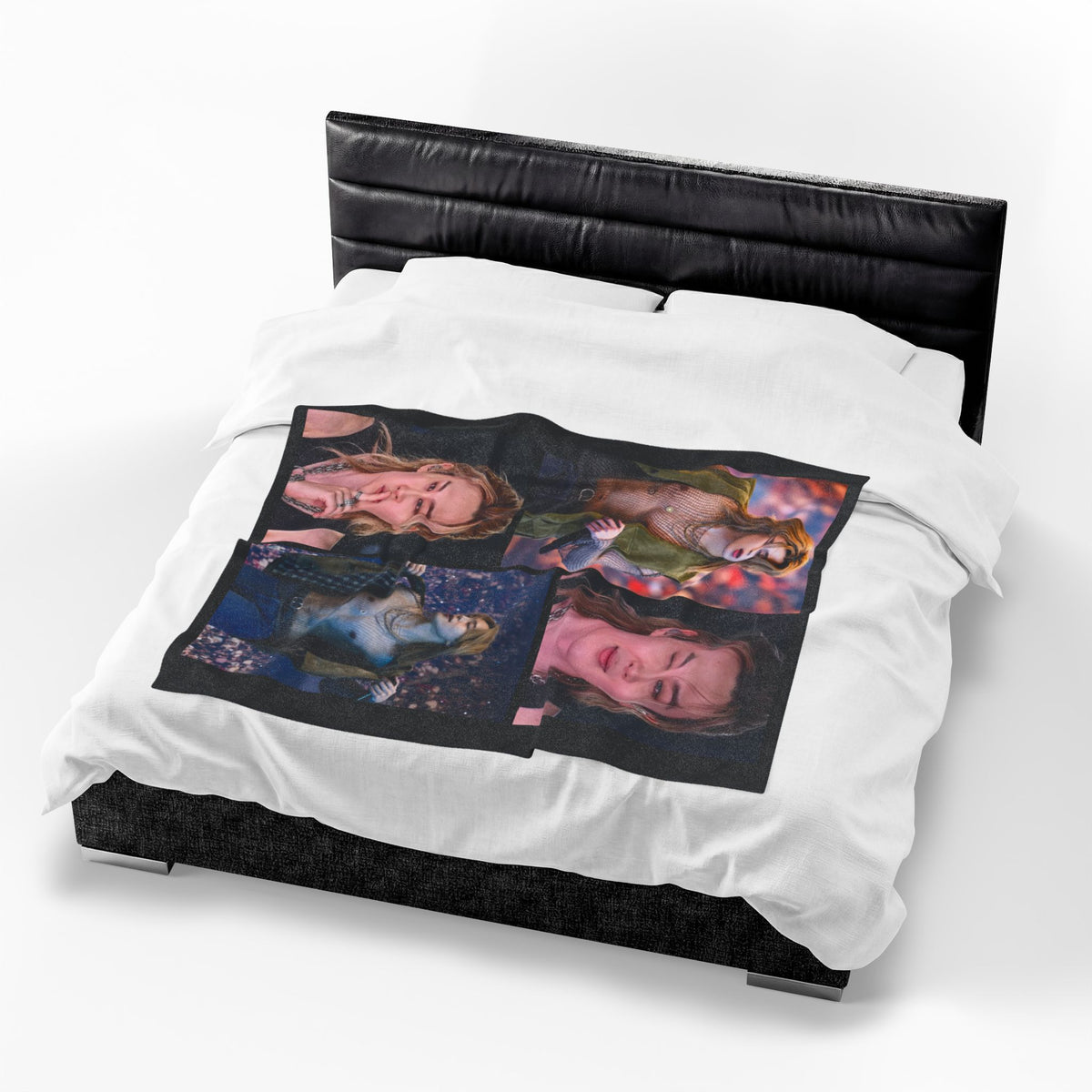 Jimin inspired Concert Collage Blanket, Kpop Fan Bedding, Cozy Velveteen Plush Blanket