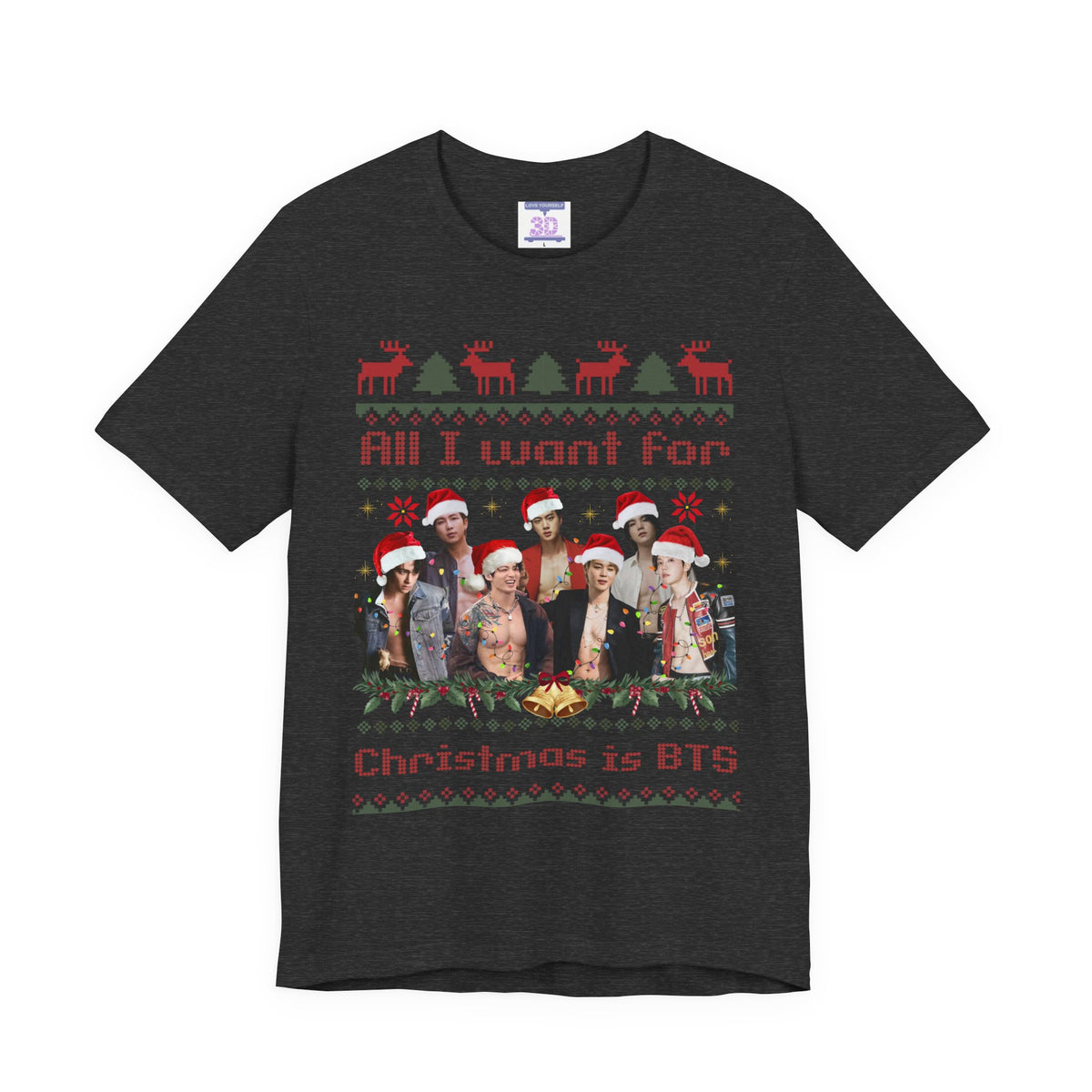 All I Want For Christmas (Santa Hats Version) Unisex Jersey Short Sleeve Tee