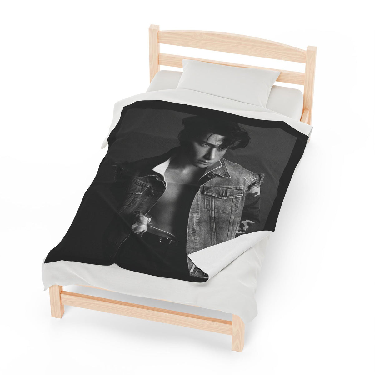 Velveteen Plush Blanket - V Kim Taehyung cozy warm snuggling movie nights winter season birthdays holidays special