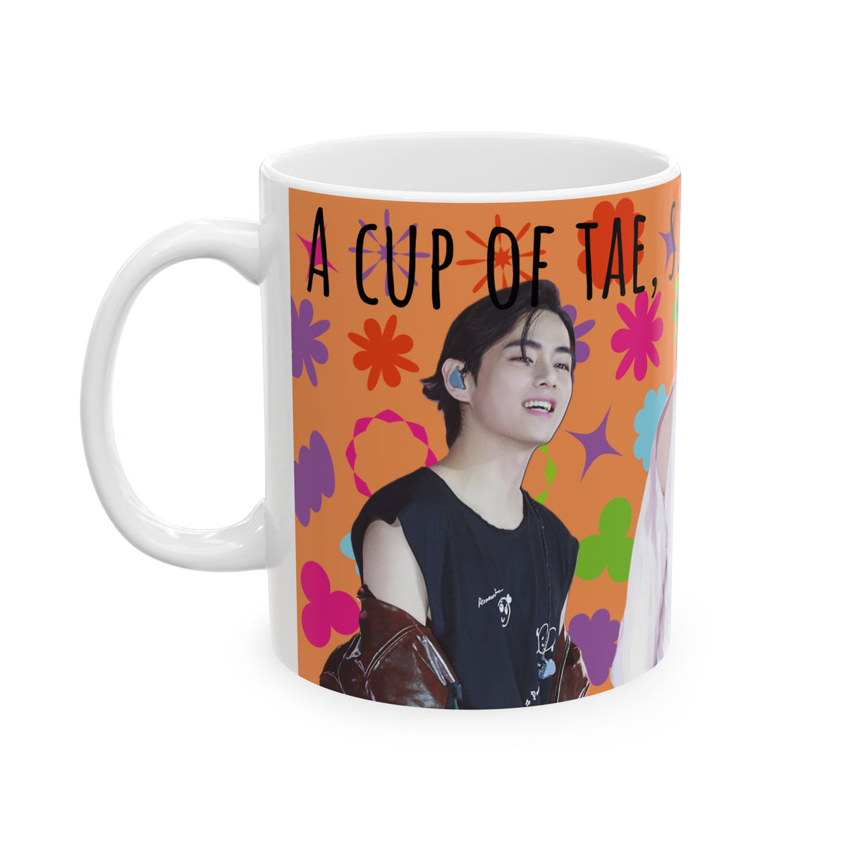 K-pop Inspired - PtD, A cup of Tae, Suga, and a Kooky Mug 11oz | Colorful Pop Art Ceramic