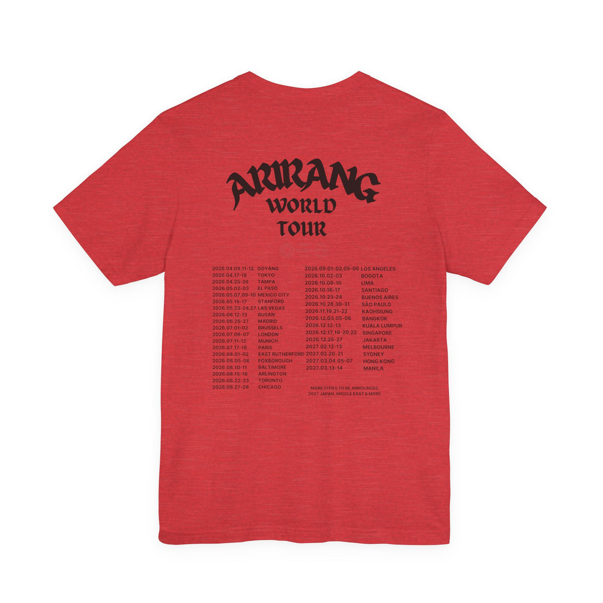 Unofficial K-pop World Tour Unisex Jersey Short Sleeve Tee