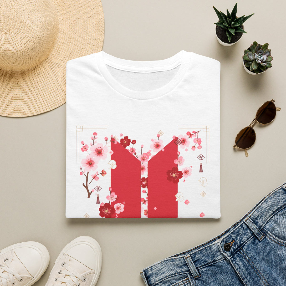 K-pop inspired Cherry Blossoms Unisex Softstyle T-Shirt