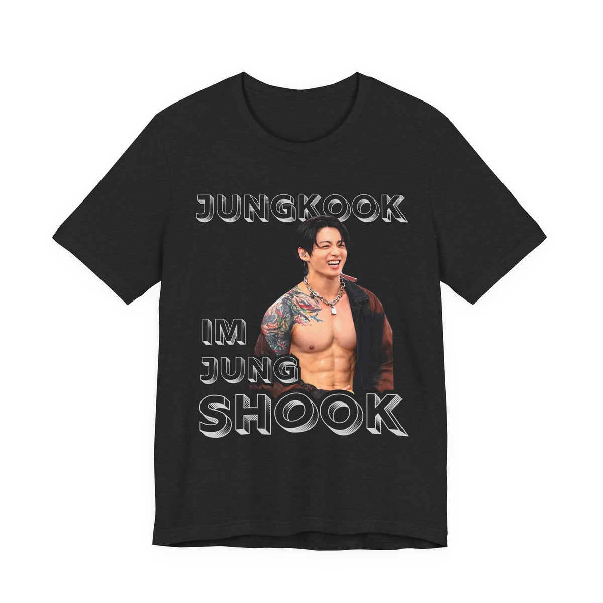 Jungkook Im Jungshook (no star background) Unisex Jersey Short Sleeve Tee