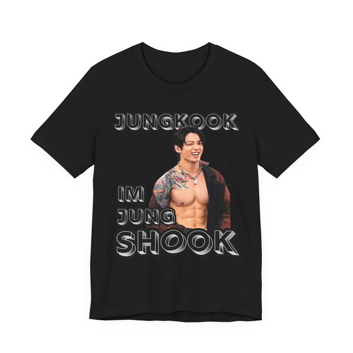 Jungkook Im Jungshook (no star background) Unisex Jersey Short Sleeve Tee