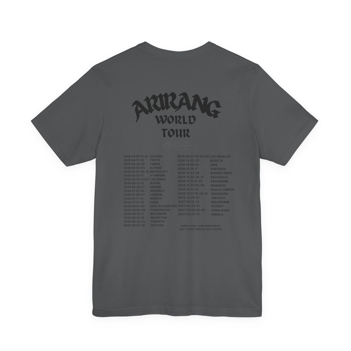 Unofficial K-pop World Tour Unisex Jersey Short Sleeve Tee